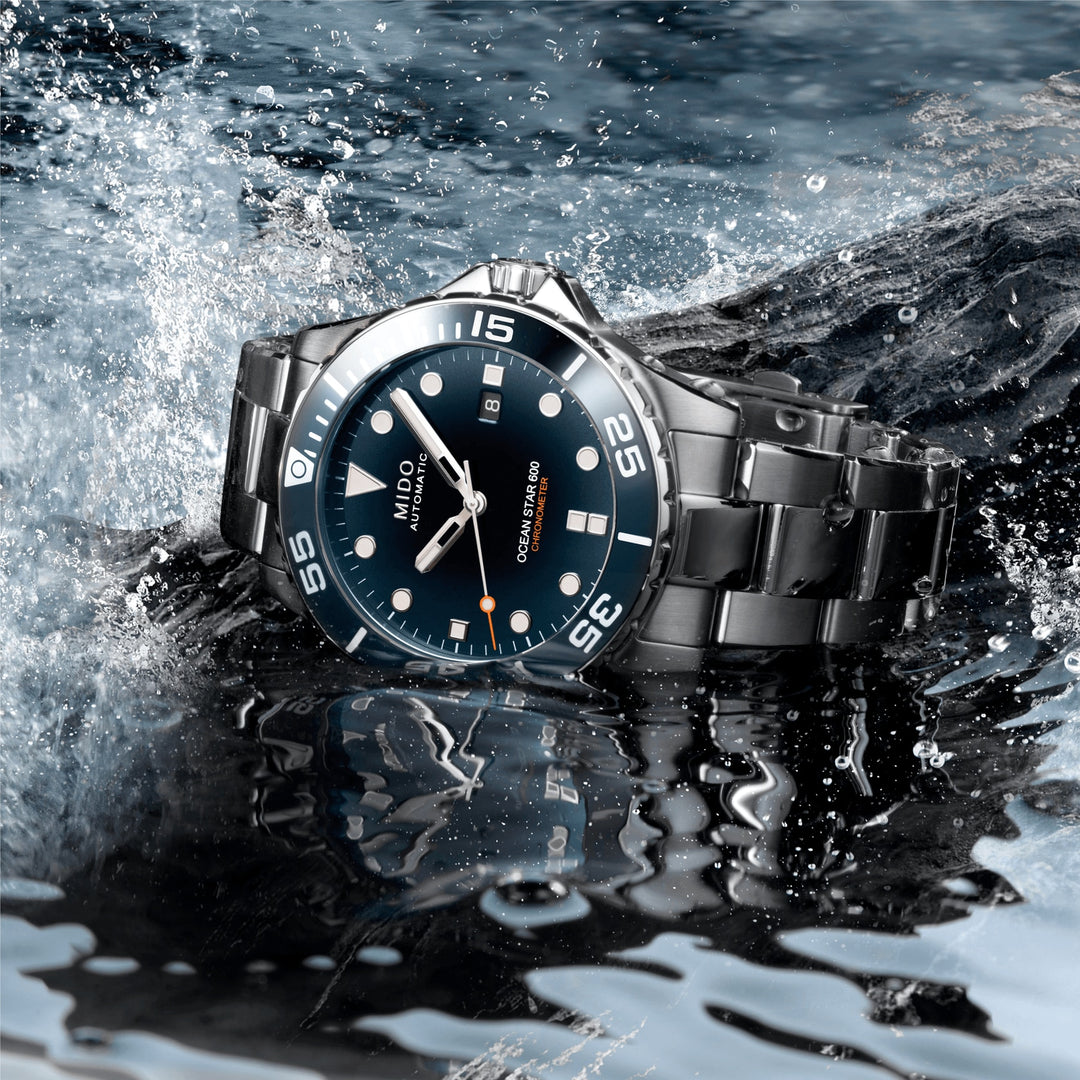 Mido watch Ocean Star 600 Chronometer COSC 43.5mm blue automatic steel M026.608.11.041.01