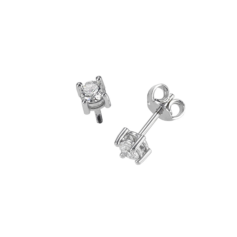 Sidalo earrings point light 18kt gold diamond 0.10 color F purity VS 0100-010OR