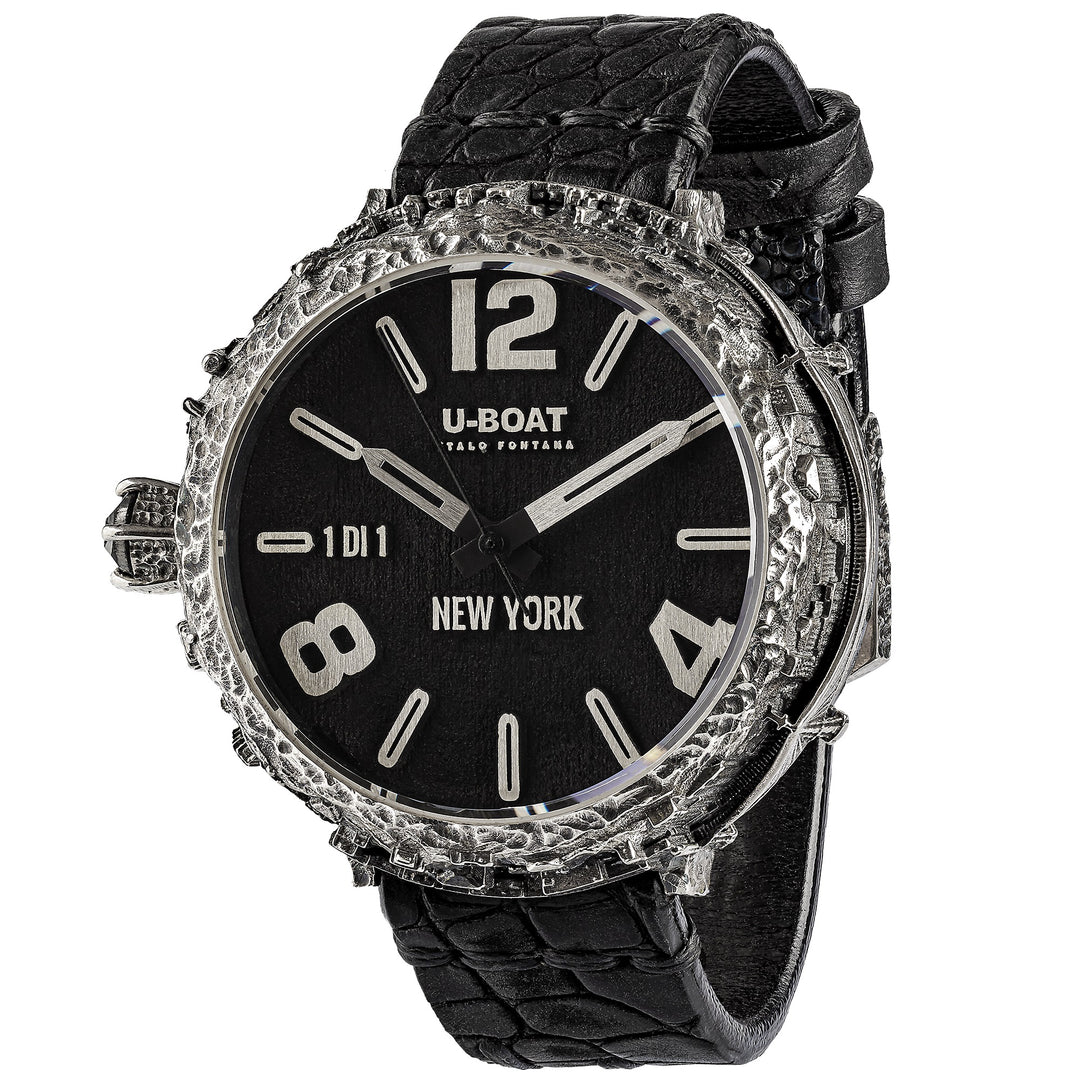 U-Boat watch New York 925 Diamond 45mm black automatic silver 925 NEW YORK 925