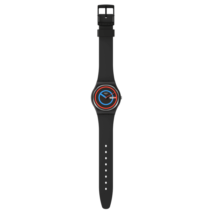 Swatch 시계 CIRCLING BLACK ORIGINALS 젠트 바이오소스 34mm SO28B706