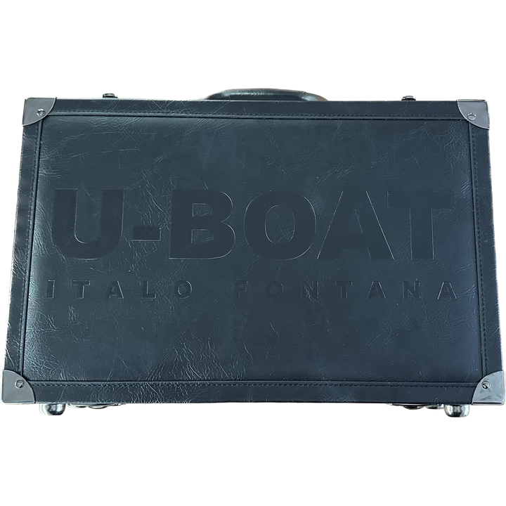 U-BOATブラックレザースーツケースホルダー5旅行時計UBOAT-001