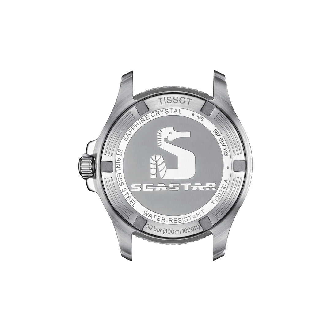 Tissot 腕時計 Seastar 1000 36ミリメートル黒石英鋼仕上げPVDイエローゴールドT120.210.21.051.00