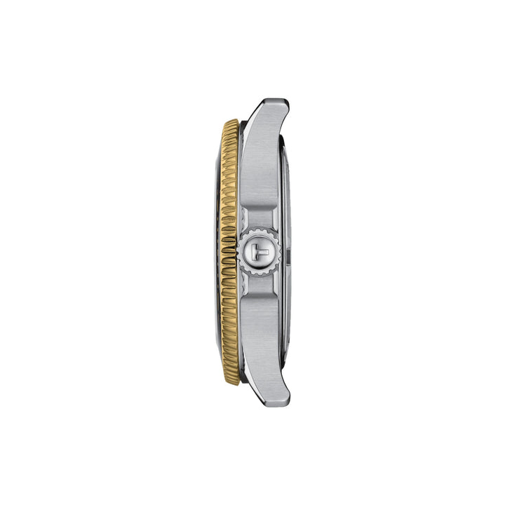 Tissot 腕時計 Seastar 1000 36ミリメートル黒石英鋼仕上げPVDイエローゴールドT120.210.21.051.00