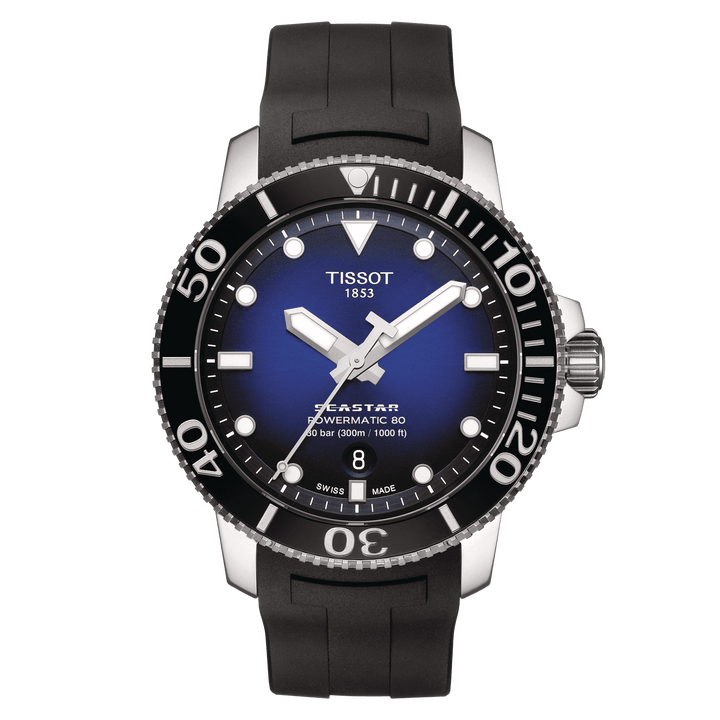 Tissot 腕時計 Seastar 1000 Powermatic 80 43ミリメートル自動ブルースチールT120.407.17.041.00