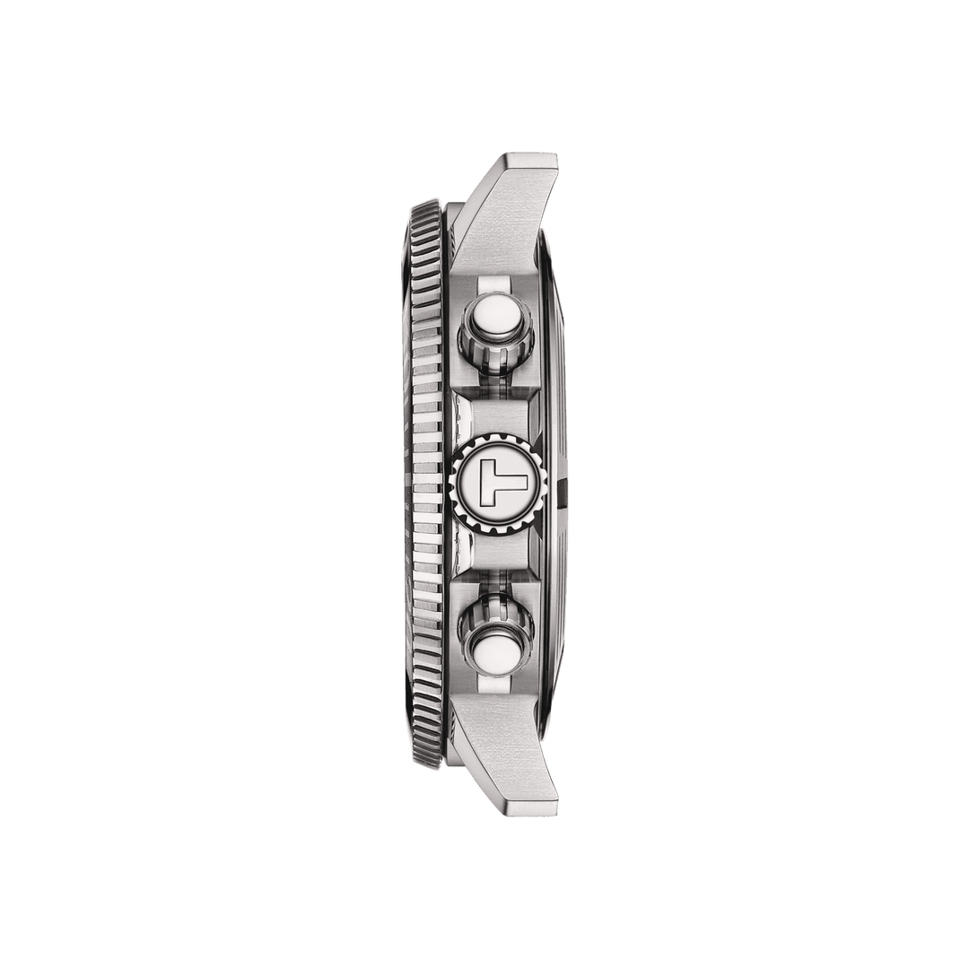 ティソ腕時計シースター1000クロノグラフ45.5ミリメートルグリーンクォーツスチールT120.417.11.091.01