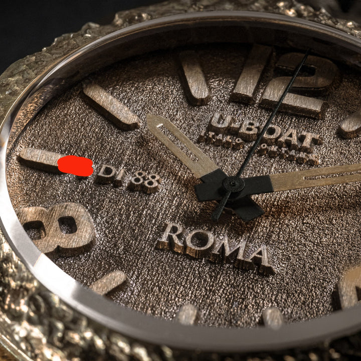 U-Boat Rome Bronze Clock Limited Edition 88 표본 45mm 자동 청동 청동 청동기 청동