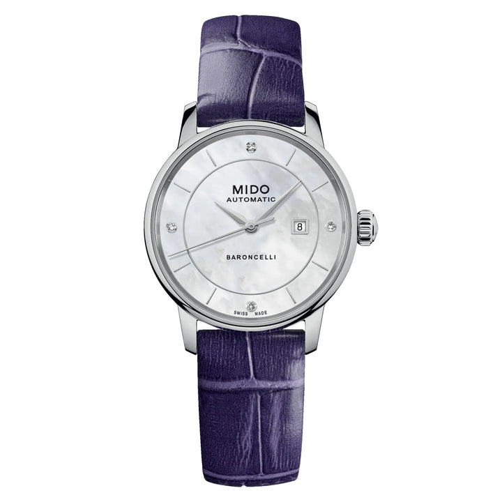 Mido Mido Watch Baroncelli Signature Lady Colors Box Special Edition 30mm オートマザーオブパールスチール M037.207.16.106.00