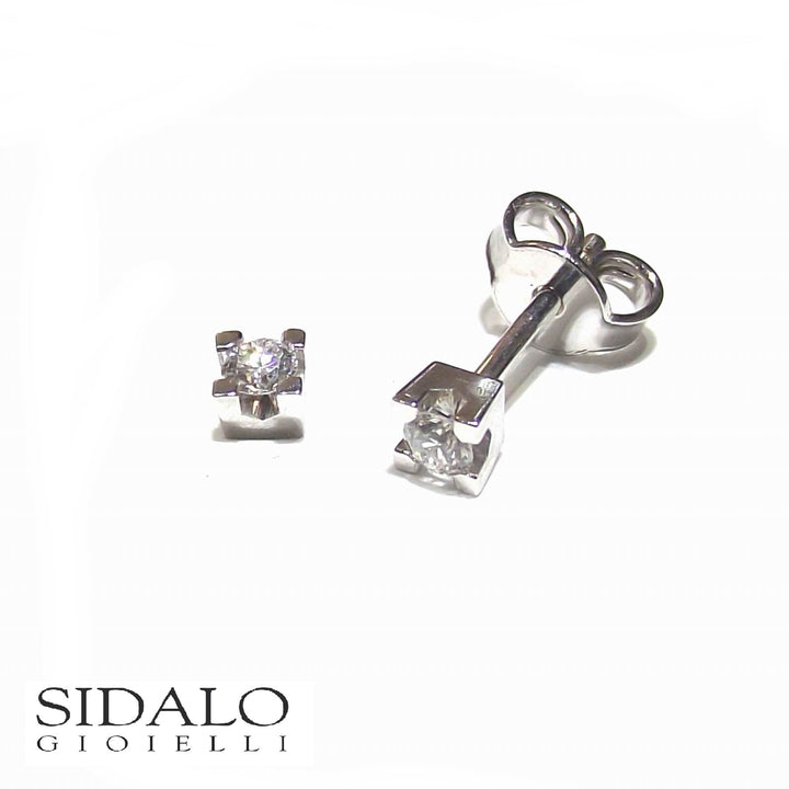 Sidal 귀걸이 라이트 포인트 18kt 골드 다이아몬드 0.04ct 색상 G 순도 VS M43-004