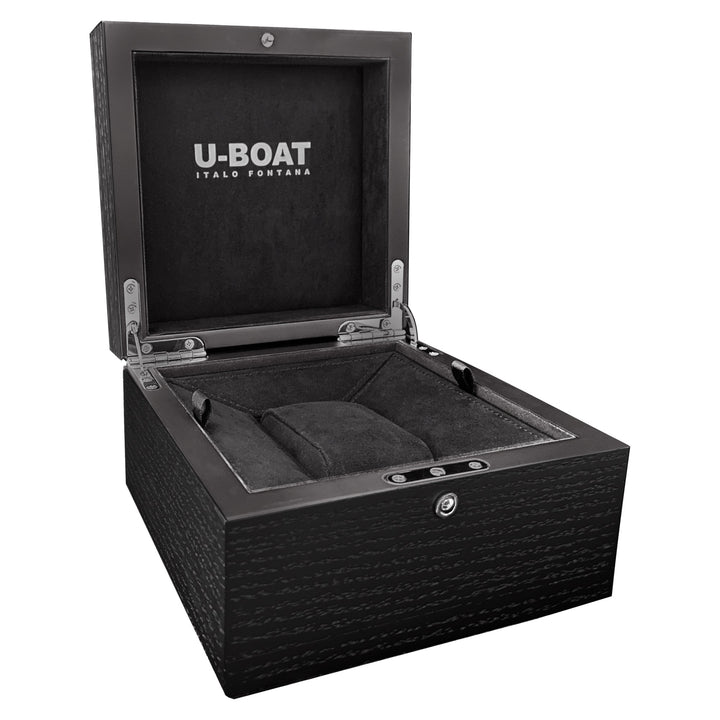 U-BOAT 시계 더블 타임 46 브론즈 GR 46mm 블랙 자동 청동 9008