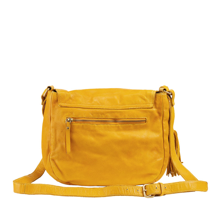 DuDu Vintage Women's Shopbody Bag 复古皮革背心包,带 Flapple Leather Tabs Flight 和 Drawstring