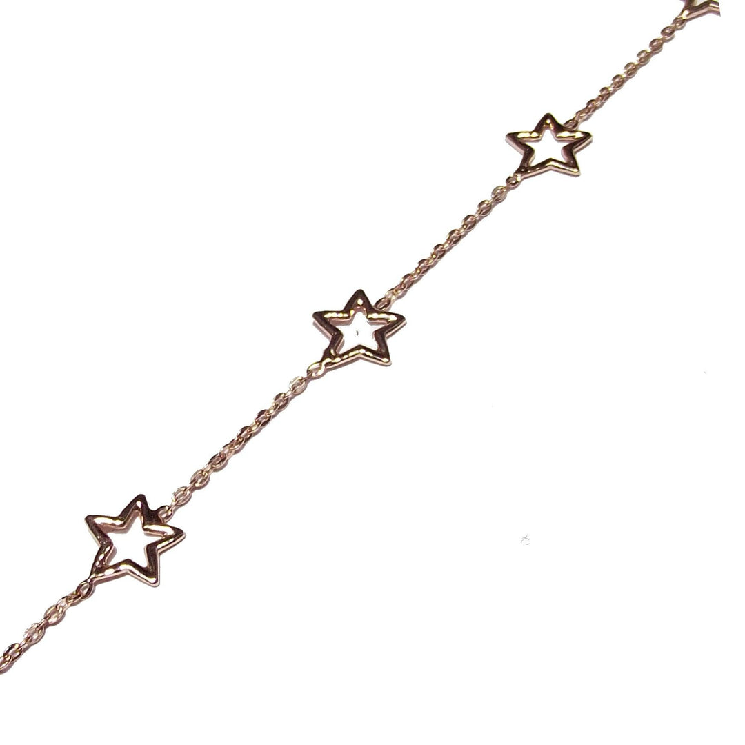 Capodagli bracciale 5 Stelle a filo argento 925 finitura PVD oro rosa CPD-BRA-ARG-0002-R - Capodagli 1937