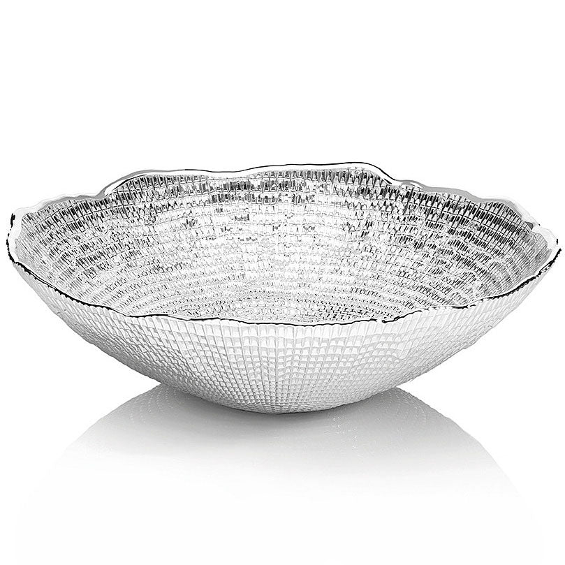 Ottaviani 碗中心摆件无限 25 厘米 H.7cm 银色玻璃 800386