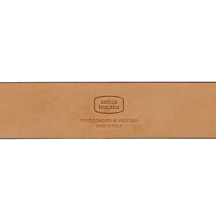 古老的托斯卡納人皮帶在意大利製造的真皮h 3.4厘米矮小帶有ardiglione釦子