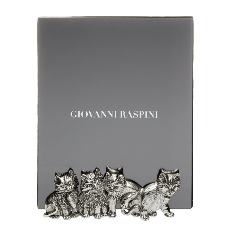 Giovanni Raspini Gattiガラス16x20cmホワイトブロンズB0364