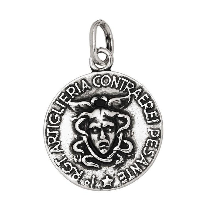 Giovanni Raspini charm Medaglia Medusa Contraerea argento 925 6901 - Gioielleria Capodagli