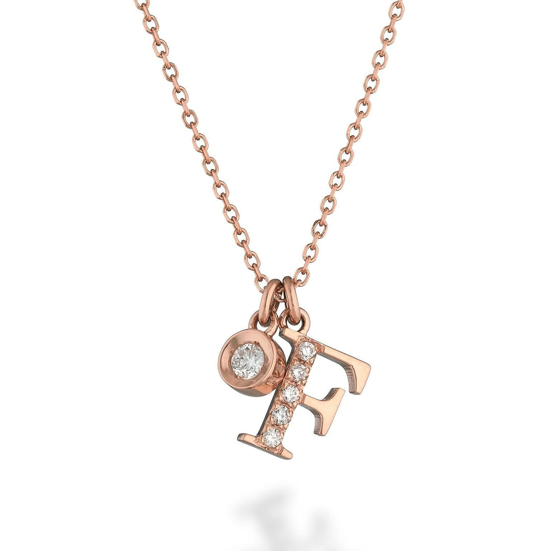 Golay Collana in Oro 18kt Lettera F oro rosè - Capodagli 1937