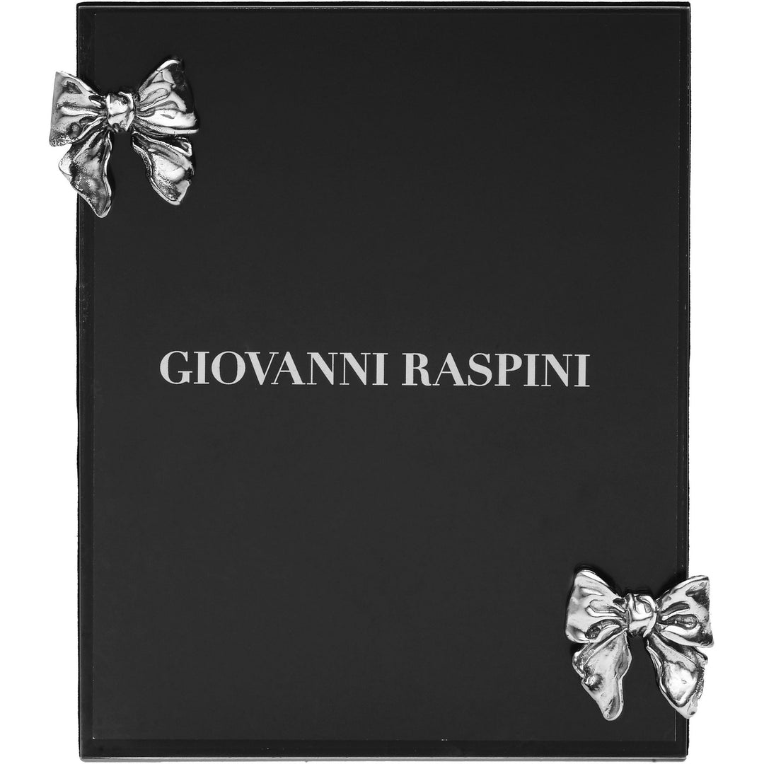 Giovanni Raspini フォトフレームフレークガラス16x20cmホワイトブロンズB0169