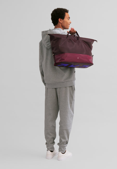 DuDu 남성용 여성용 가죽 여행용 가방, 주말용 가방, 두 개의 핸들, 수하물 또는 28 리터 지퍼가 달린 어깨 끈