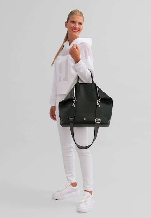 DuDu 女性の大きなソフトレザーバッグ、取り外し可能なストラップ付き大きめのショルダーバッグ、2つのハンドルとジッパー付きハンドバッグ