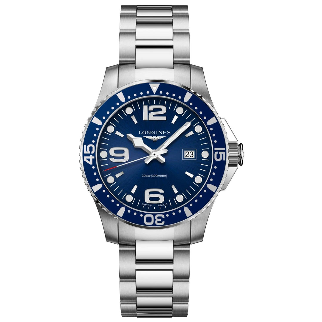 Longines orologio HydroConquest 39mm blu quarzo acciaio L3.730.4.96.6 - Capodagli 1937