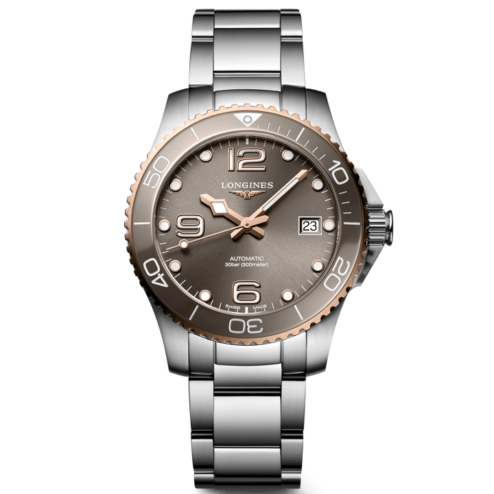 Longines orologio HydroConquest 39mm grigio automatico acciaio L3.780.3.78.6 - Capodagli 1937