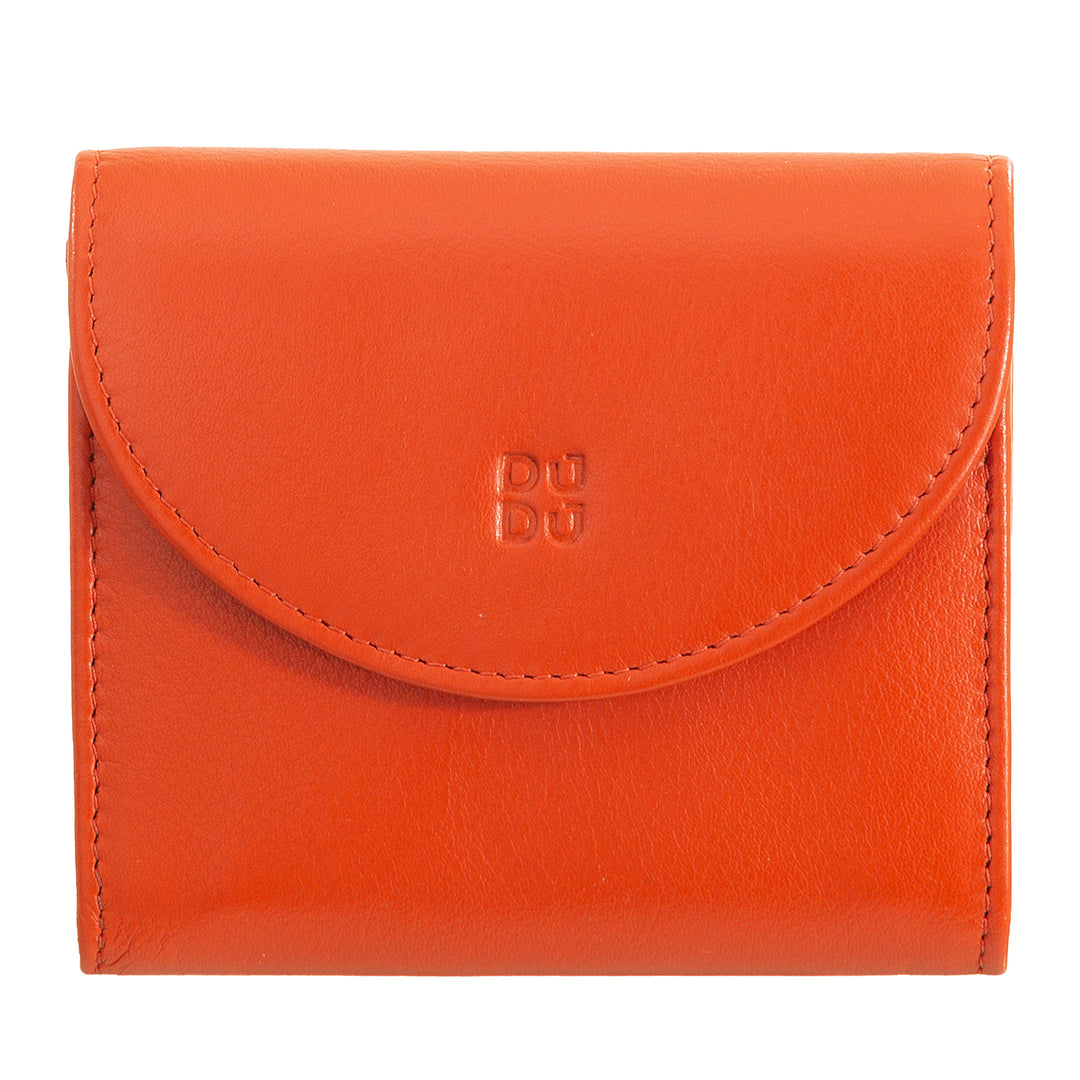 DuDu 여성용 미니 슬립 정품 가죽 지갑 Zip 동전 지갑, 버튼 클로저, 컴팩트 컬러 지갑