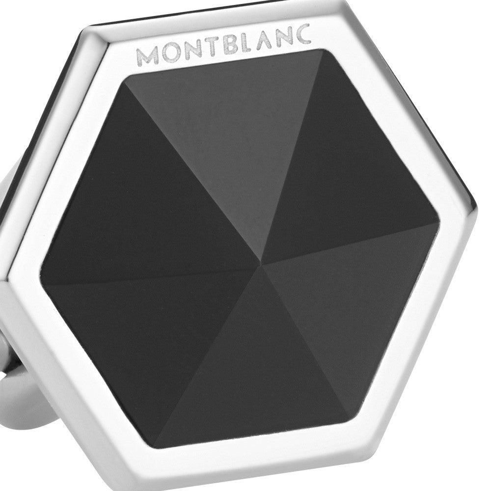 Montblanc gemelli Sartorial onice acciaio 118599 - Gioielleria Capodagli