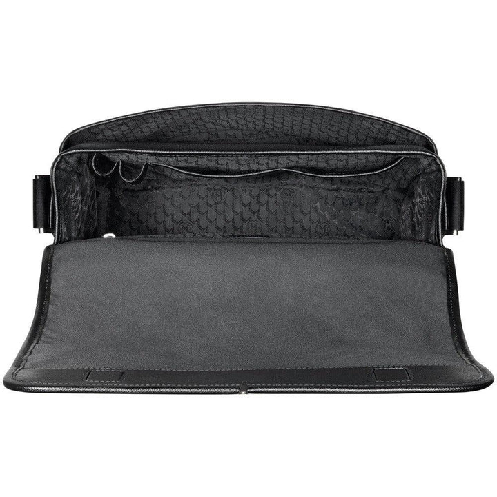 Montblanc messenger bag grande con patta Montblanc Sartorial Jet nero 116794 - Gioielleria Capodagli