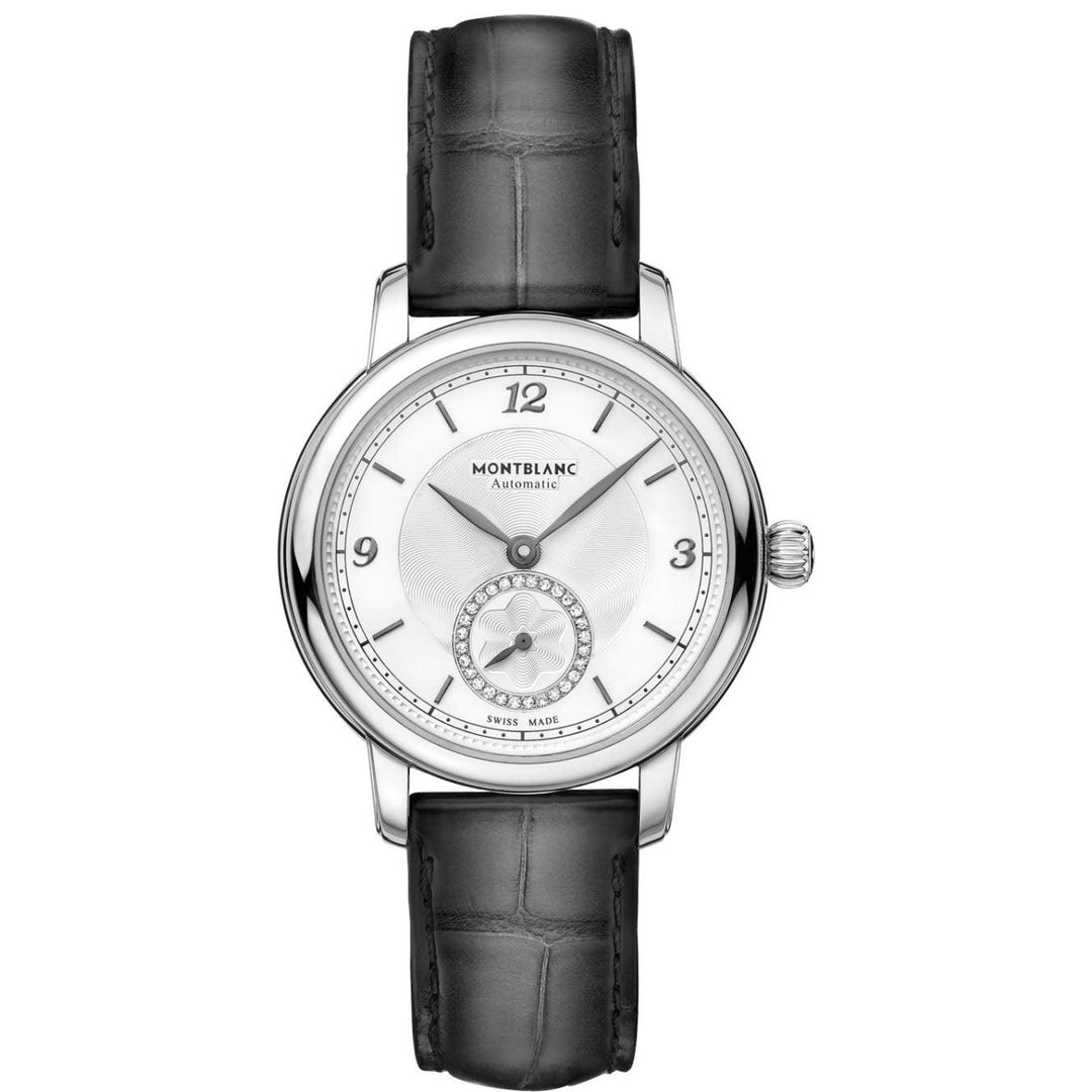 Montblanc orologio Star Legacy Small Second 32mm argento diamanti automatico acciaio 118536 - Capodagli 1937