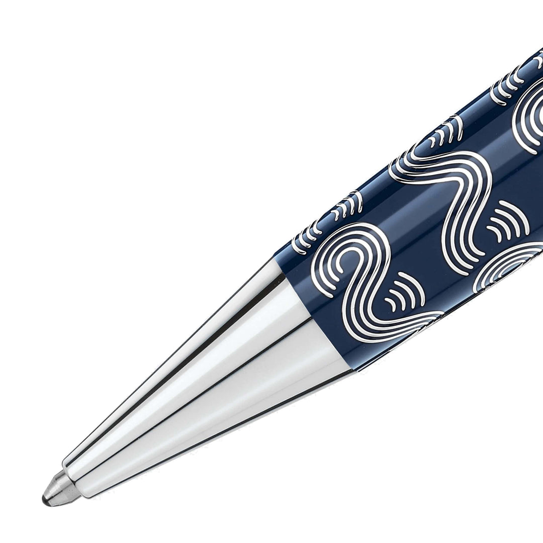 Montblanc penna a sfera Solitaire media Meisterstück Around the World in 80 Days blu 126355 - Capodagli 1937