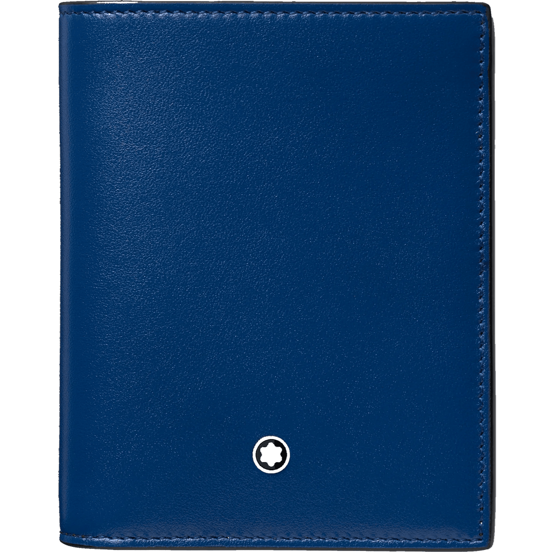 Montblanc portafoglio compatto 6 scomparti Meisterstück nero/blu 129678 - Capodagli 1937