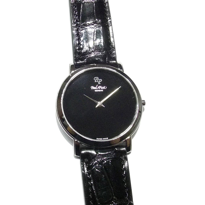 Paul Picot orologio donna Atelier nero 35mm acciaio quarzo cinturino alligatore 004007 - Gioielleria Capodagli