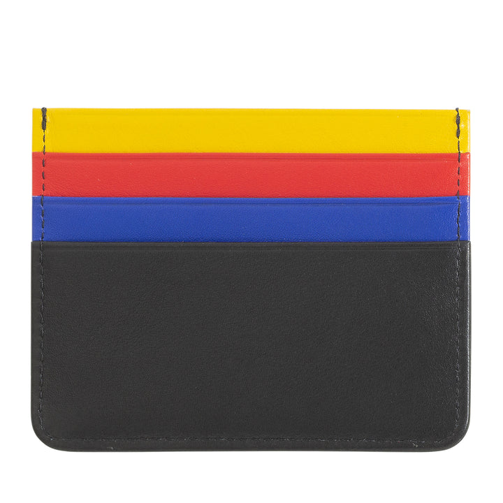 彩色皮革Nappa 6口袋信用卡支架 DuDu