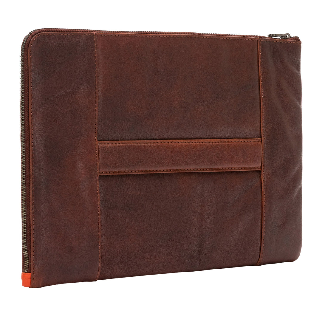 Nuvola Leather A4皮革髖關節帶拉鍊郵政編碼夾夾板平板電腦用手柄工作卡