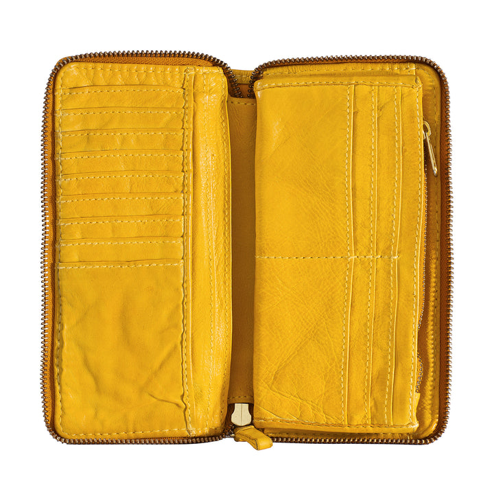 DuDu 女性のジッパー付き財布Zip Around大きなヴィンテージレザーバッグマルチポケットコインポーチ