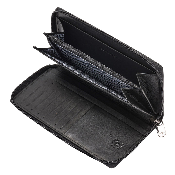 雲 レザー 財布 レディース 大きなジッパー レザー Zip Around 14 ポケット クレジットカードと財布