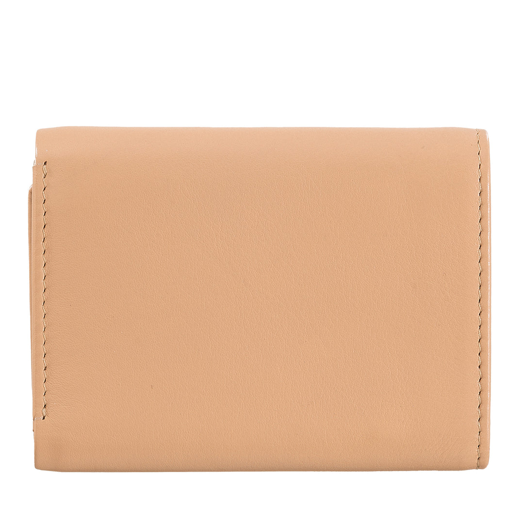 DuDu 여성용 작은 핑크 정품 가죽 지갑, 금속 디자인 지갑 콤팩트 동전 지갑