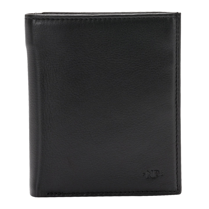 Cloud Leather Men's Wallet Large Leather Nappa with Zip Interior Coins and Double Flap