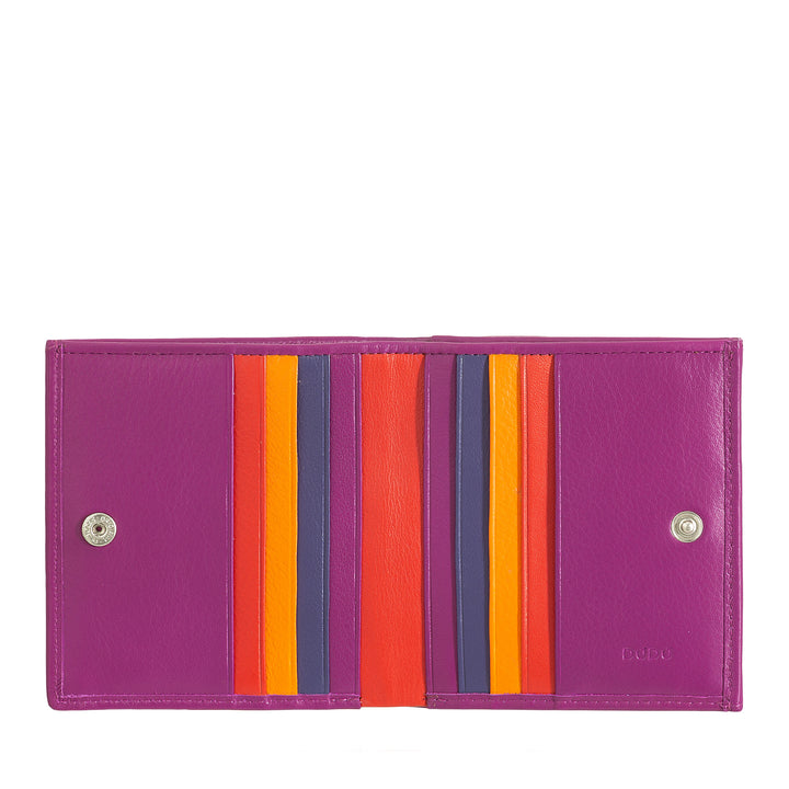 DuDu 多色レザーRFID財布カードとコインホルダー