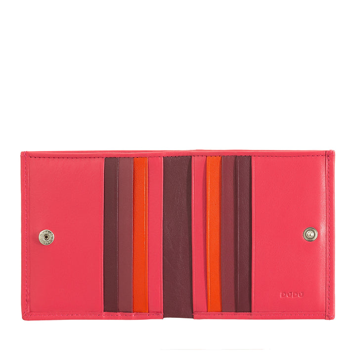 DuDu 多色レザーRFID財布カードとコインホルダー