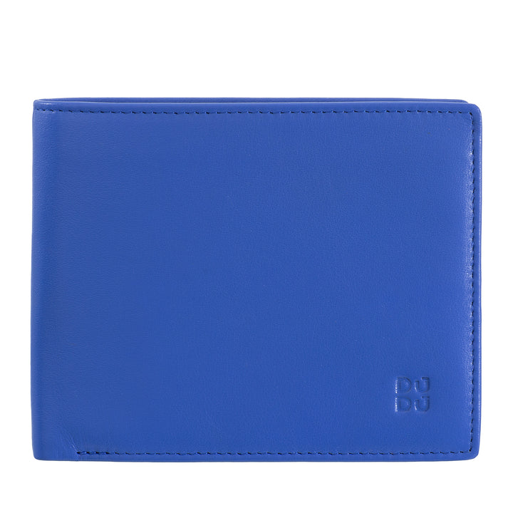 DuDu RFID 男士彩色皮革 Nappa 钱包,带钱包和卡夹