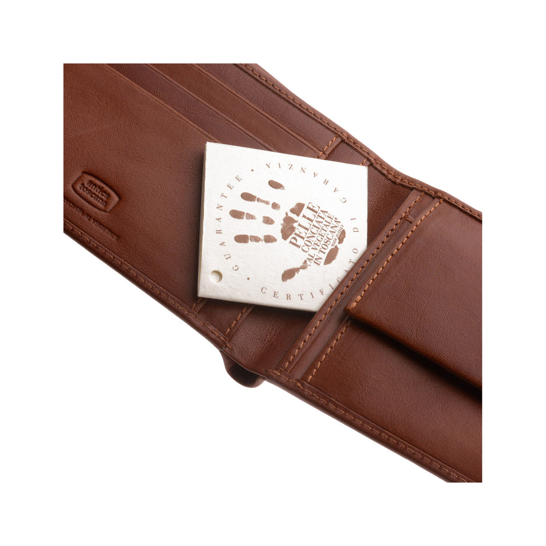 이탈리아 정품 가죽 동전 지갑을 가진 고풍스러운 토스카나 남자 지갑 카드 홀더 / 타일 및 지폐 홀더