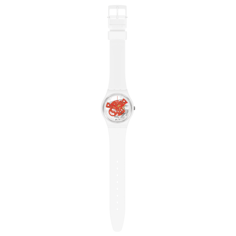 Swatch orologio TIME TO RED SMALL Originals Gent Bioceramic 34mm SO31W104 - Capodagli 1937