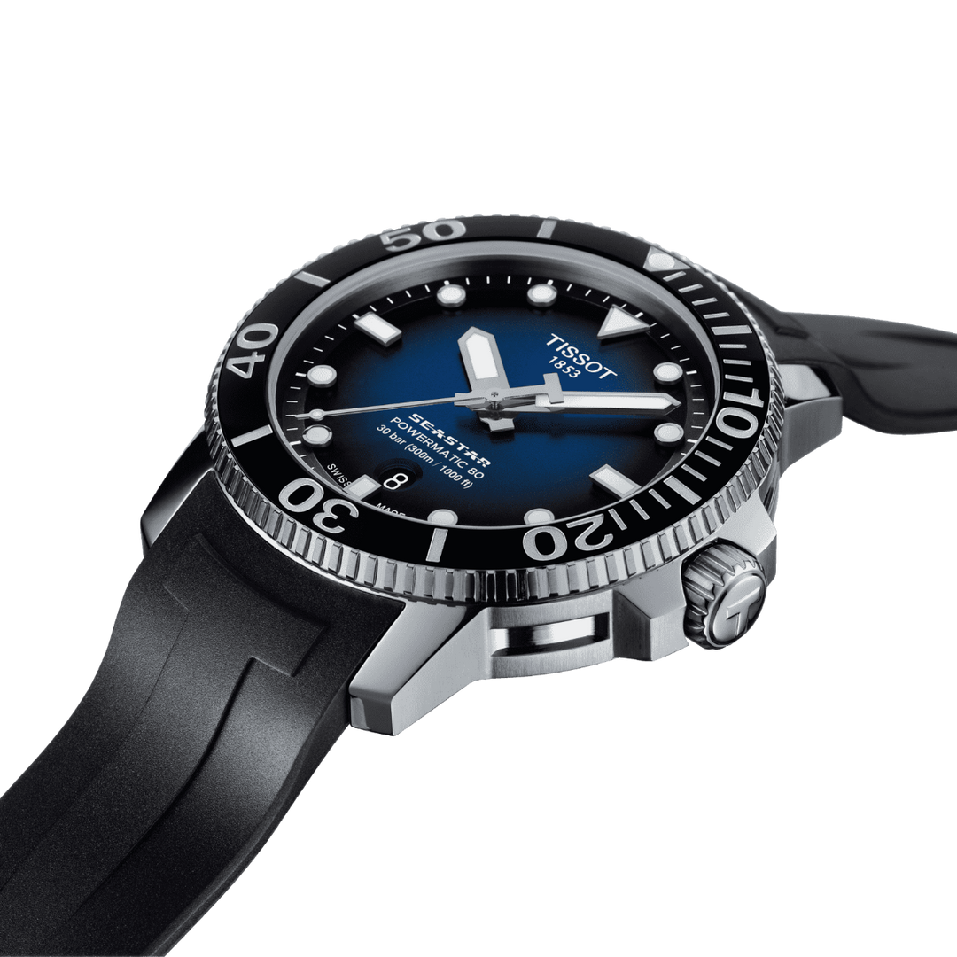 Tissot 腕時計 Seastar 1000 Powermatic 80 43ミリメートル自動ブルースチールT120.407.17.041.00
