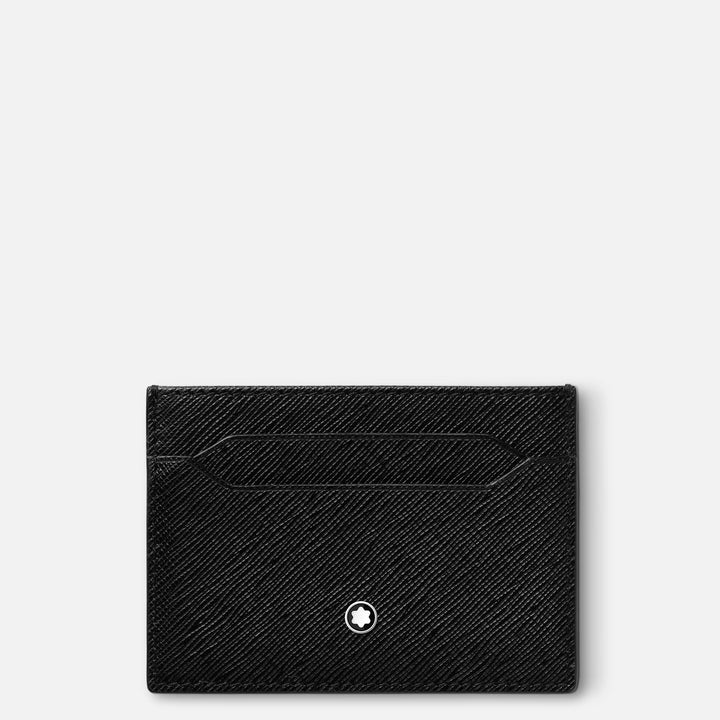 Montblanc 信用卡卡夹 5 间 Montblanc 黑色裁缝 130324