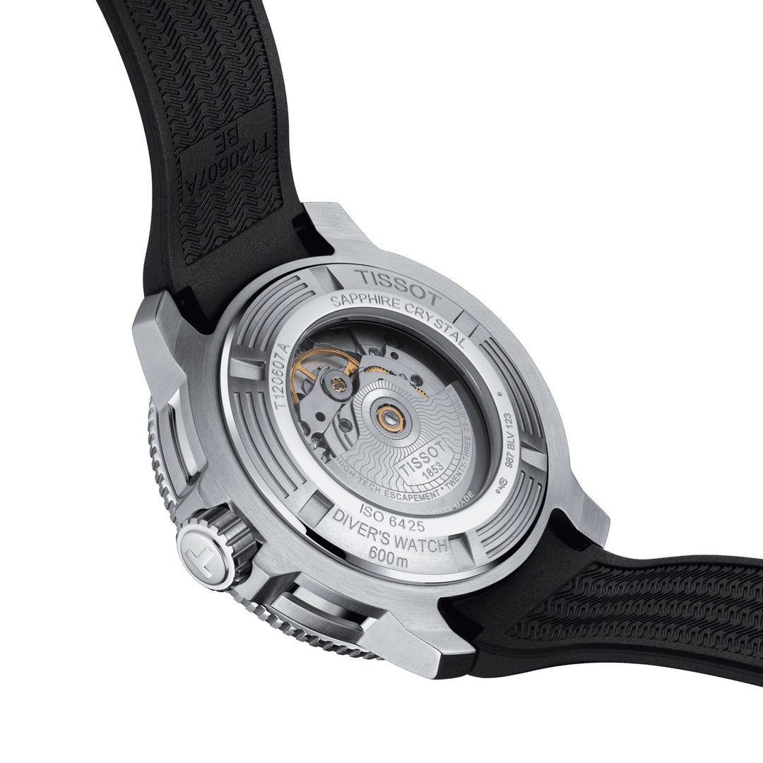 Tissot Watch Seastar 2000 Professional Powermatic 80 46mmブラック自動スチールT120.607.17.441.00