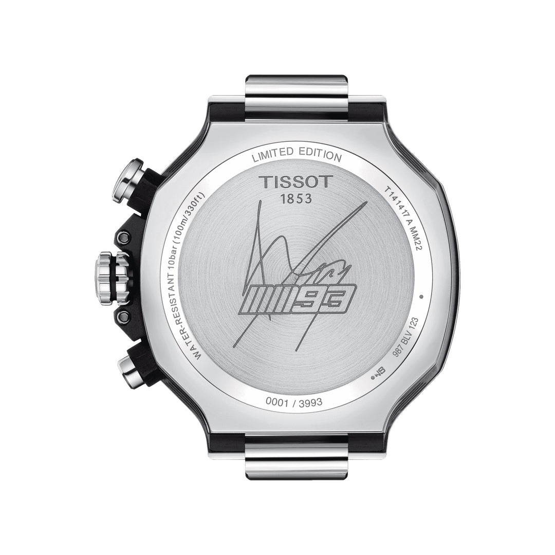 Tissot 시계 T-Race Marc Marquez 2022 한정판 3993 조각 45mm 블랙 석 영 스틸 T141.417.11.051.00