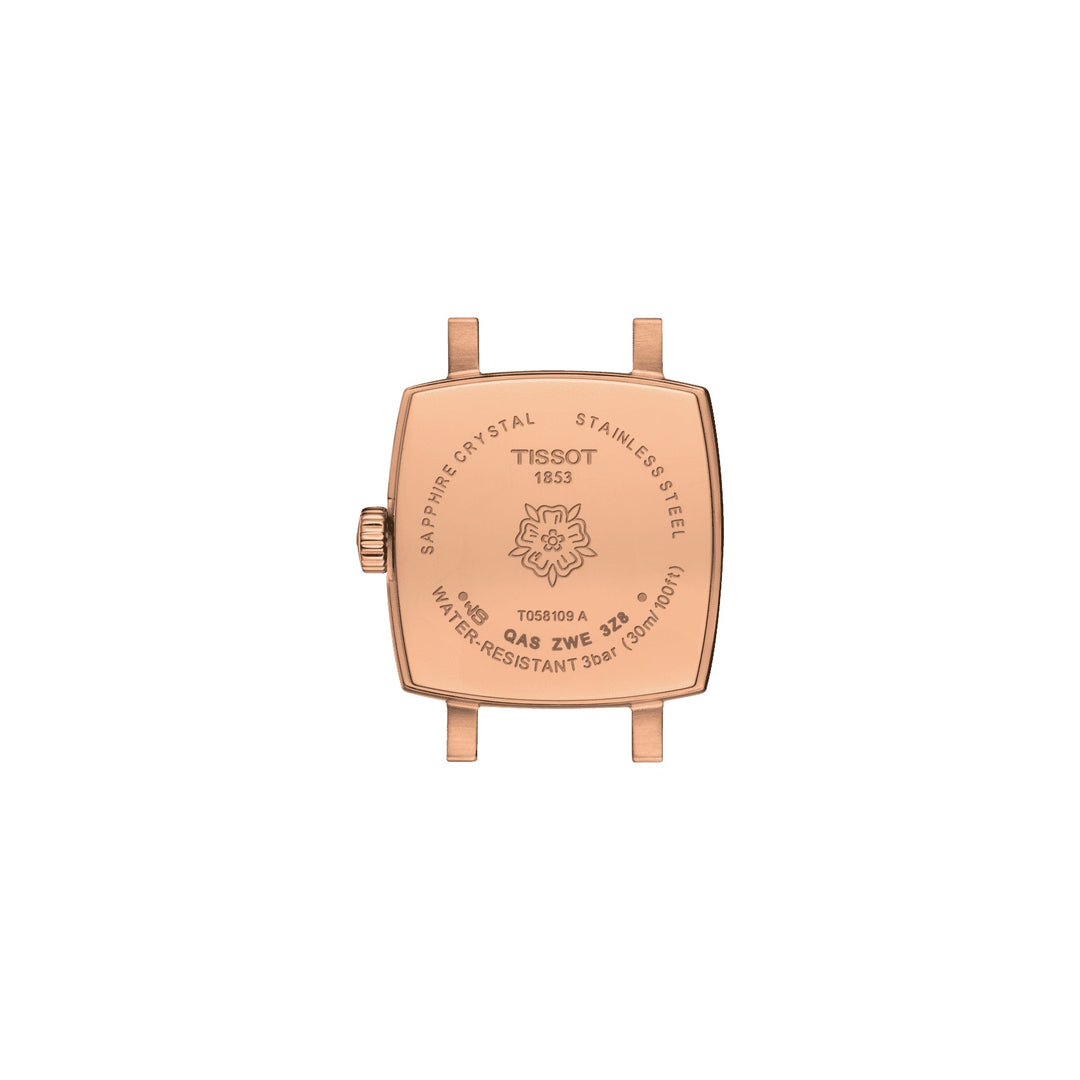 透視手錶可愛的夏季20毫米銀石英鋼飾面PVD金色粉紅色T058.109.36.031.01
