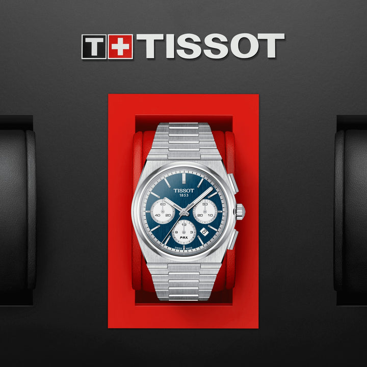 Tissot PRX自動クロノグラフ42ミリメートル自動ブルースチールT137.427.11.041.00