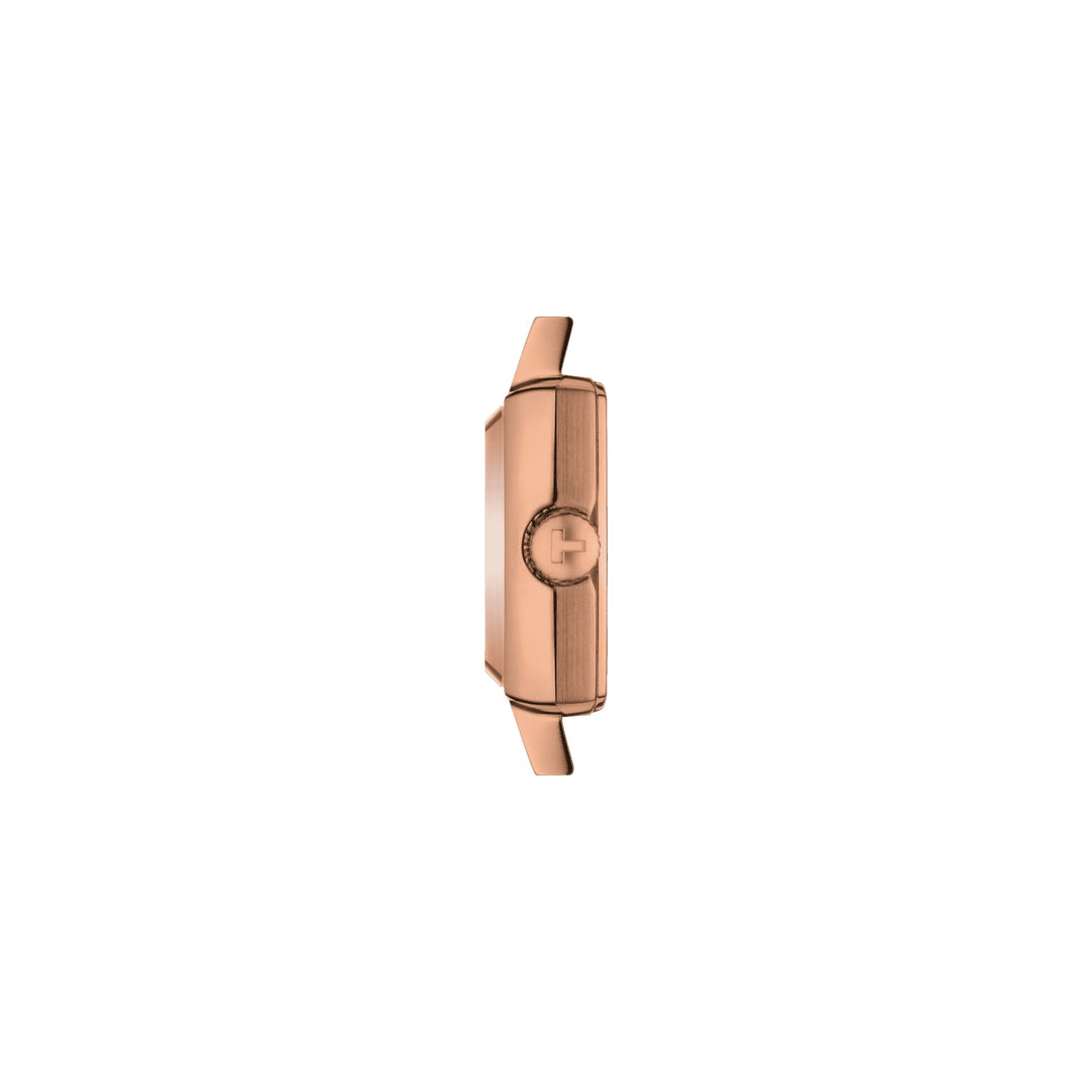 透視手錶可愛的夏季20毫米銀石英鋼飾面PVD金色粉紅色T058.109.36.031.01